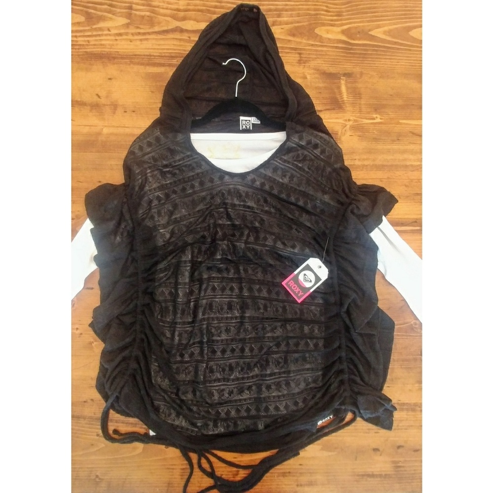 NWT Roxy Crochet Lace Runch Hoodie